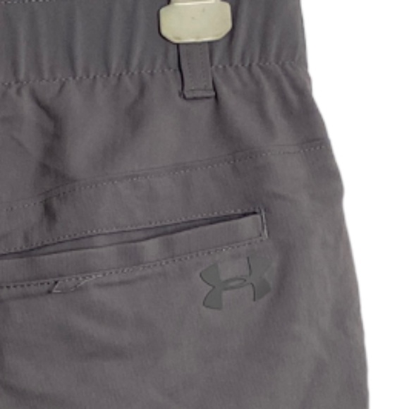 Under Armour Heat Gear Shorts Mens Size 34 Stretch Golf Gray Flat Front - Picture 5 of 6